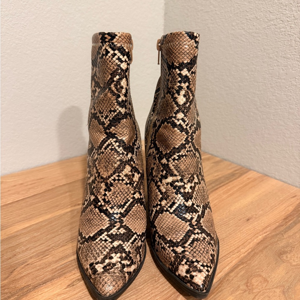Snakeskin Ankle Boots